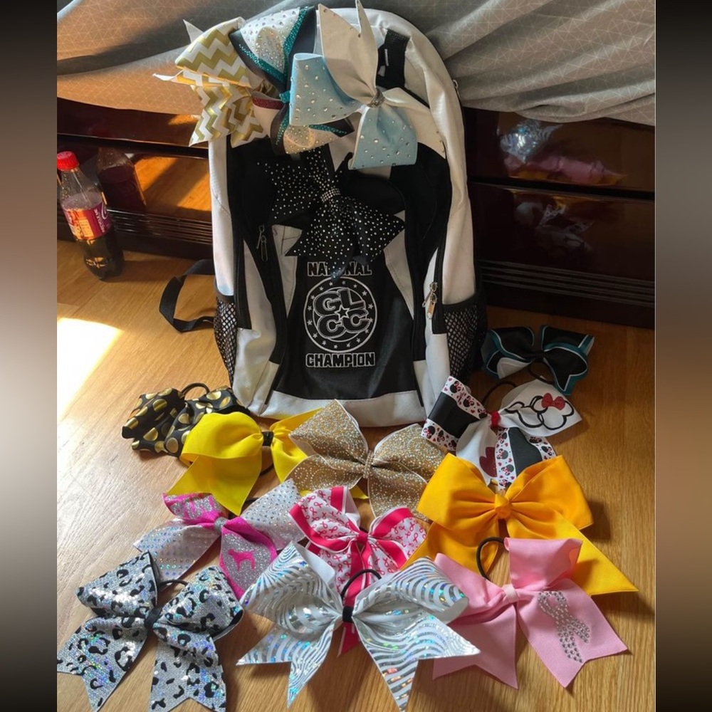 Massive Cheer Backpack and Cheer Bows Bundle